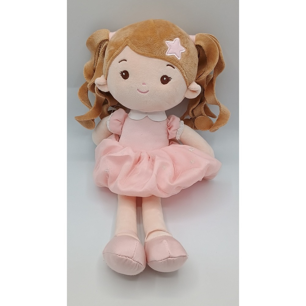 13" Leyadoll Soft Plush Ballerina Doll Brown Hair Star B4